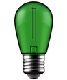 E27 1W LED kogellamp in groen met kooldraad