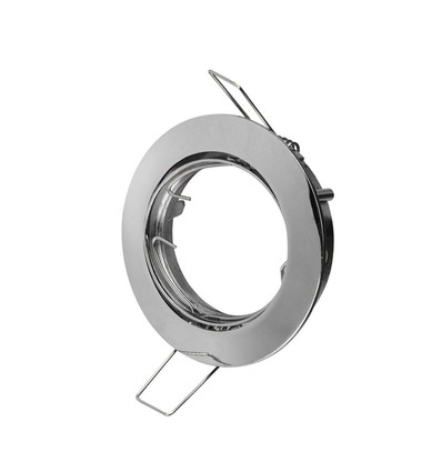 MR16 of GU10 Downlight kit - Zonder lichtbron, Chroom, Zaagmaat: Ø7,4 cm, Afmetingen: Ø8,2 cm