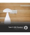 V-Tac oplaadbare CCT tafellamp - Wit, IP20, touch dimbaar, mini model