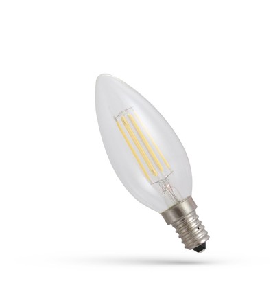 E14 6W LED-lamp - C35, filament, extra warm wit, 1800K