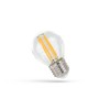 E27 1W LED kogellamp - G45, Kooldraad, extra warm wit, 1800K