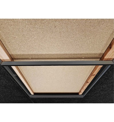 Inbouw Troldtektlijst 60x60 - Voor LED-paneel, passend voor Troldtekt zonder aanpassing, zwarte rand