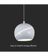 LED lamp - Ø12cm, wit, mooie plafondlamp, incl. ophangsysteem