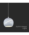 LED lamp - Ø12cm, wit, mooie plafondlamp, incl. ophangsysteem