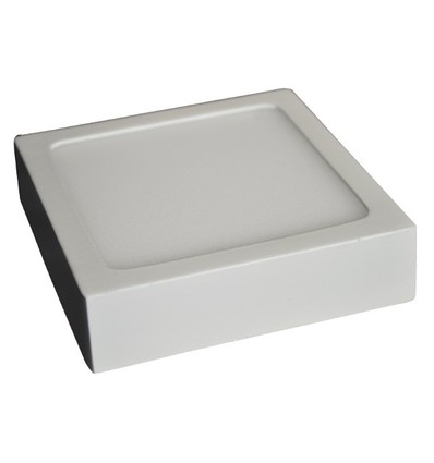 12W LED plafondlamp - 14 x 14cm, Hoogte: 2,4cm, witte rand