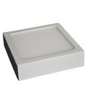 12W LED plafondlamp - 14 x 14cm, Hoogte: 2,4cm, witte rand