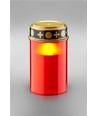 LED grafkaars - Rood, 12 cm hoog, IP44 buiten, batterij