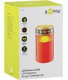 LED grafkaars - Rood, 12 cm hoog, IP44 buiten, batterij