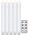 5-pack witte LED-kaarsen inclusief afstandsbediening - Batterij