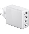 4-poorts USB-lader 30W - Wit