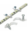 20 stuks heldere montageclips voor LED-strip - 10mm, geschikt voor IP65 strips