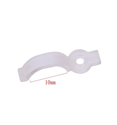20 stuks heldere montageclips voor LED-strip - 10mm, geschikt voor IP65 strips