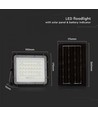 6W Solar breedstraler LED - IP65, zwart, incl. zonnepaneel, afstandsbediening, ingebouwde batterij