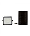 6W Solar breedstraler LED - IP65, zwart, incl. zonnepaneel, afstandsbediening, ingebouwde batterij