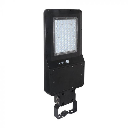 V-Tac 40W LED Zonnecel Straatlamp - Zwart, incl. zonnecel, afstandsbediening, sensor, IP65