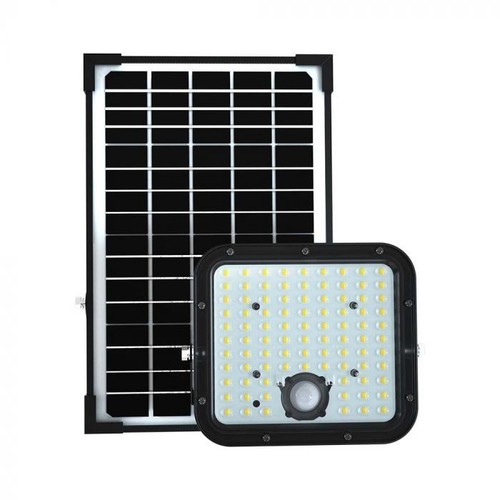 30W Solar LED breedstraler - IP65, Zwart, incl. zonnepaneel, afstandsbediening, ingebouwde batterij