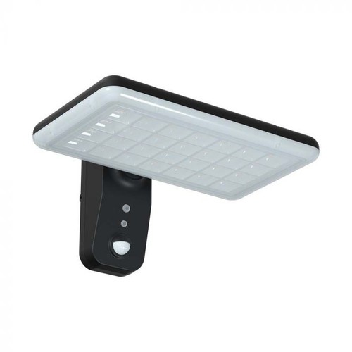 15W Wandlamp op zonne-energie LED - IP65, zwart, sensor