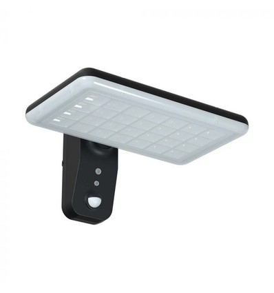15W Wandlamp op zonne-energie LED - IP65, zwart, sensor