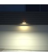 3W Wandlamp op zonne-energie LED - IP65, zwart, sensor