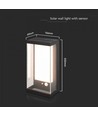1W Solar wandlamp LED - IP54, zwart, sensor