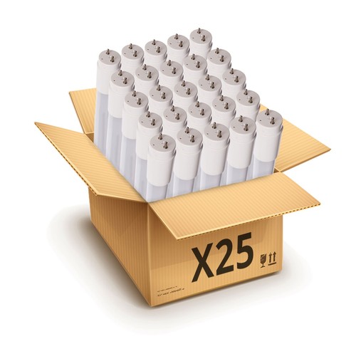 25x 60cm / 8,5W LED-buis - Glas