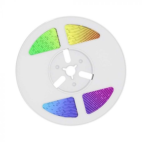 V-Tac 1.2W LED Zonnecel RGB strip - 5 meter, afstandsbediening, IP67