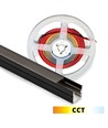 120cm Verlichting voor akoestische panelen, zwart - CCT LED strip, complete set met aluminium profiel