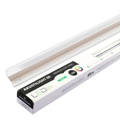 60 cm LED Troldtekt-rail - 19W, Akustilight, verzonken, 24V