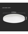 24W LED plafondlamp - Ø29,5cm, hoogte: 5,5cm, witte rand