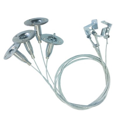 Draadset voor LED-paneel - 1 meter, verstelbare hoogte, set van 4 stuks