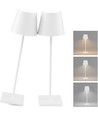 Oplaadbare LED tafellamp Binnen/buiten - Wit, touch dimbaar, CCT, IP54 buiten