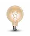 E27 decoratieve LED globe lamp - spiraal filament, 5W, extra warm wit
