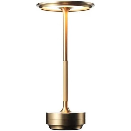 Oplaadbare LED tafellamp met instelbare kleur - Goud, touch dimbaar, IP20