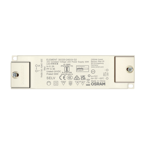 OSRAM 30W / 12V DC voeding - 2.5A, IP20 binnenshuis