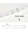 5m 22W/m RGB LED-strip - 24V DC, IP68, Wall washer, 48 LED's per meter