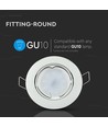 MR16 of GU10 Downlight-set - Zonder lichtbron, wit, zaagmaat: Ø7,4 cm, afmetingen: Ø8,2 cm
