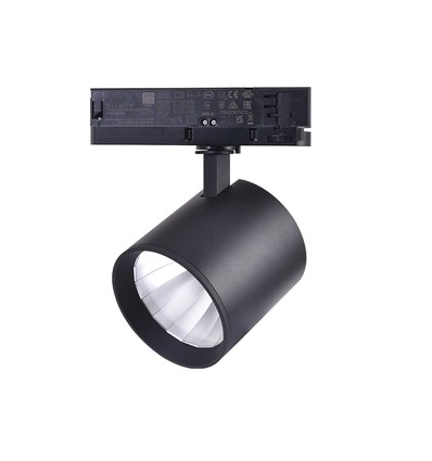 LEDlife zwarte railsspot 30W - CASAMBI dimbaar, RA90, 170lm/w, 3-fase