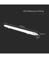 60cm 18W waterdicht compleet LED-armatuur - IP65