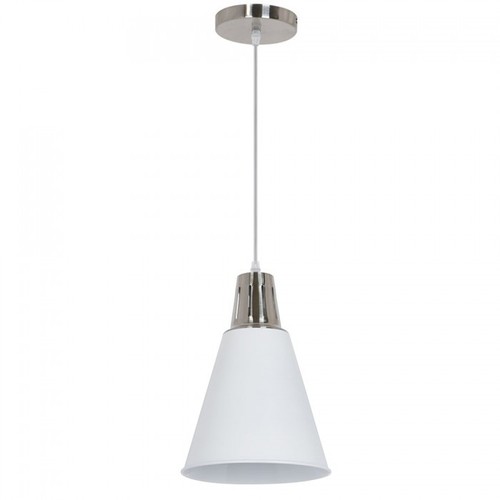 V-Tac moderne hanglamp - Chroom + wit gezandstraald, Ø22 cm, E27