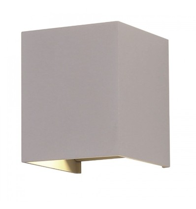 5W LED wandlamp - IP65 buiten, vierkant, grijs, verstelbare stralingshoek, incl. lichtbron