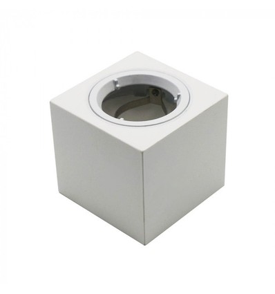 Gips opbouwlamp GU10 - Vierkant, zonder lichtbron