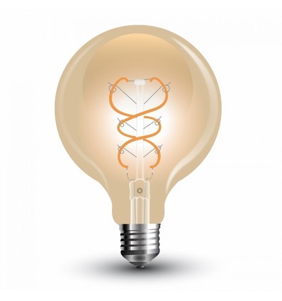 E27 5W LED globe lamp - Ø12,5cm, Kooldraad, extra warm wit