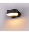 6W LED wandlamp - IP65 buiten, ovaal, 350 graden draaibaar, zwart, incl. lichtbron