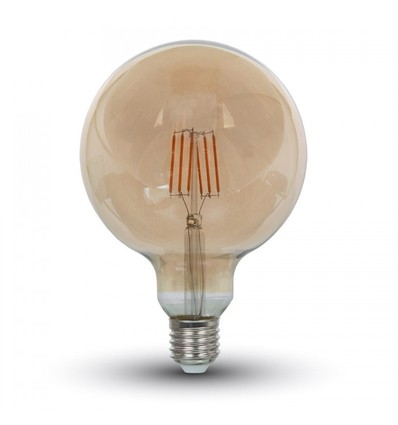 E27 6W LED globe lamp - Kooldraad, Ø12,5 cm, Extra warm wit, 2200K