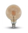E27 6W LED globe lamp - Kooldraad, Ø12,5 cm, Extra warm wit, 2200K