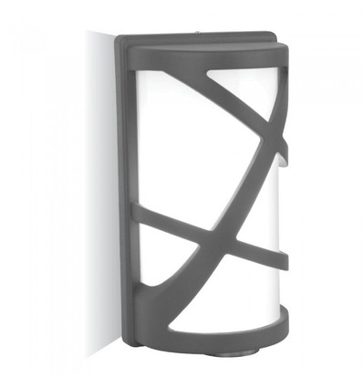 E27 Wandlamp - IP54 buiten, grijs, zonder lichtbron