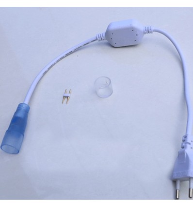 Stekker voor D16 Neon Flex LED - Incl. eindkap, IP67, 230V