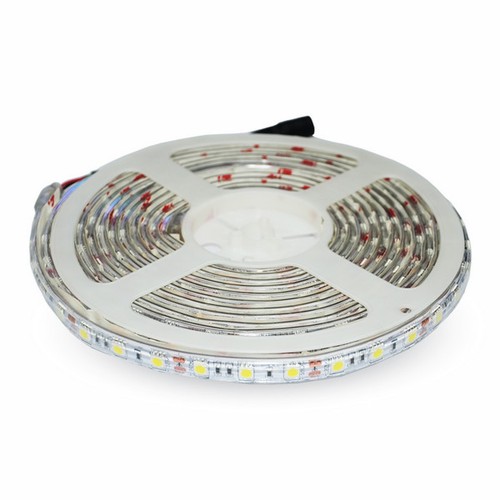 5m 11W/m spatwaterdichte LED-strip - 12V DC, IP65, 60 LED per meter