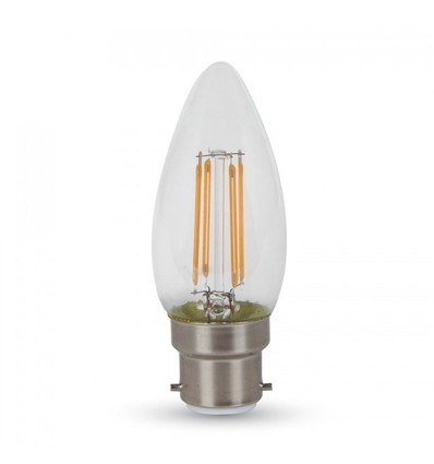 B22 4W LED-kaarslamp - Samsung LED-chip, kooldraad