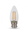 B22 4W LED-kaarslamp - Samsung LED-chip, kooldraad